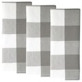 Cookhouse Large Farmhouse Check Towel; Gray & White - Set of 3 CO1535160